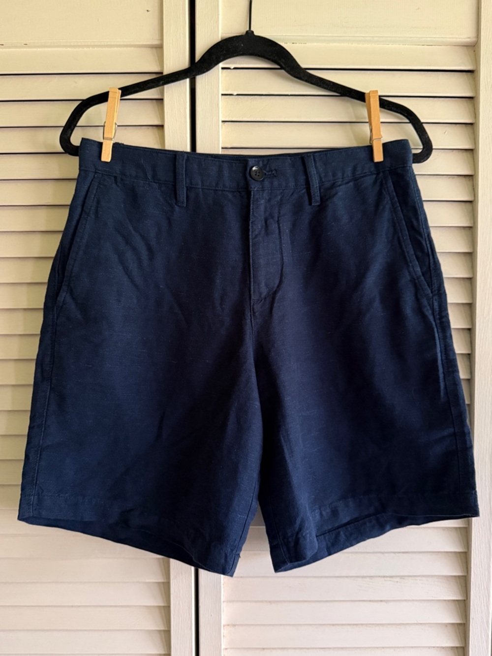 GAP Men's Linen-Cotton Shorts, Size 28, Color Navy